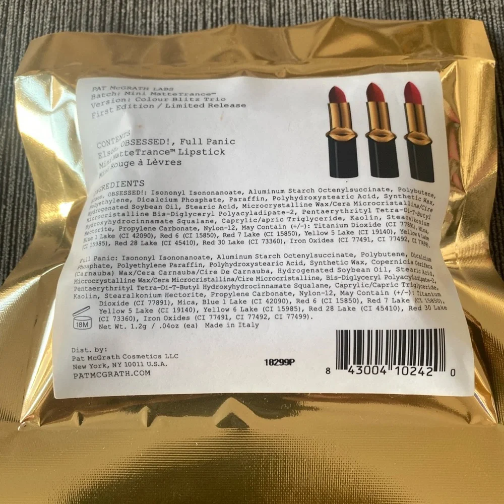 Pat McGrath Labs Mini MatteTrance Lipstick Trio Colour Blitz Trio First Edition